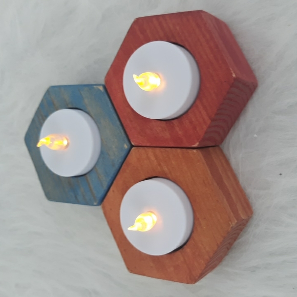 Rustic Handcrafted LED Candles - Picture 2 of 3
